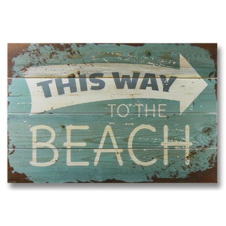 WILE E. WOOD 20 x 14 This Way to the Beach Wood Art WI86823